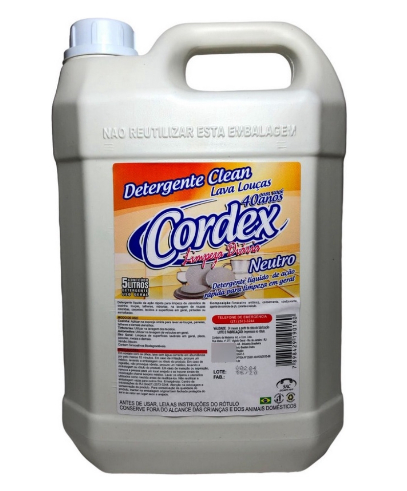 Detergente Clean Neutro 5 Litros